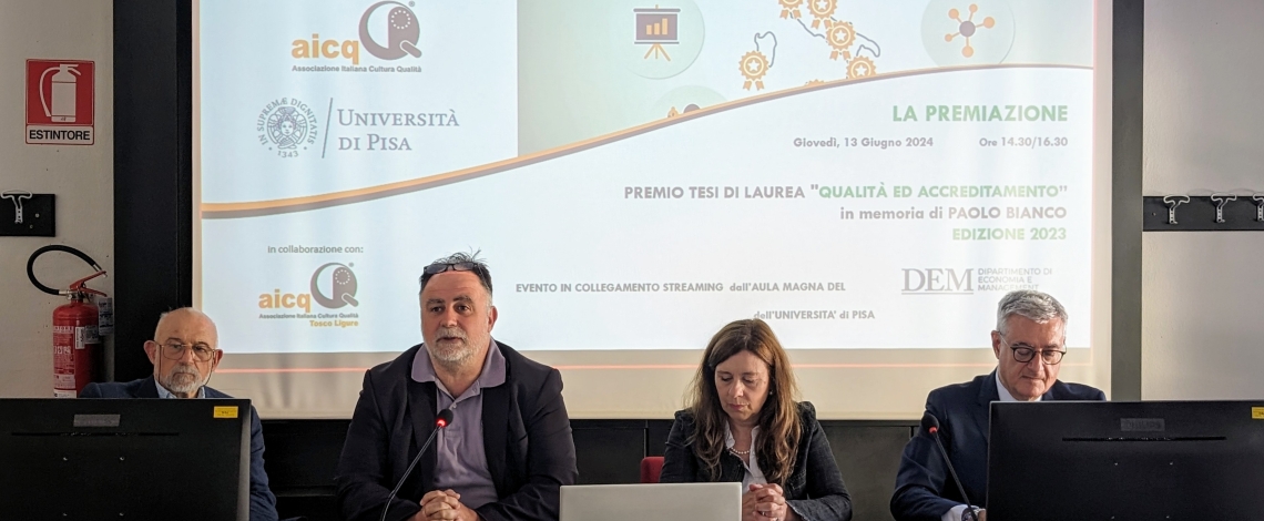 Premio Tesi di Laurea “Qualità ed Accreditamento” 2023 in memoria di Paolo Bianco: la Premiazione