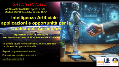 Intelligenza Artificiale (IA): Applicazioni e Opportunità per la Qualità dell’Aerospace