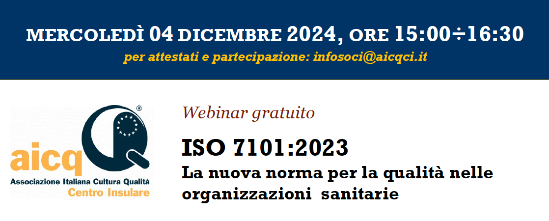 ISO 7101:2023 La nuova norma per la qualità nelle organizzazioni sanitarie