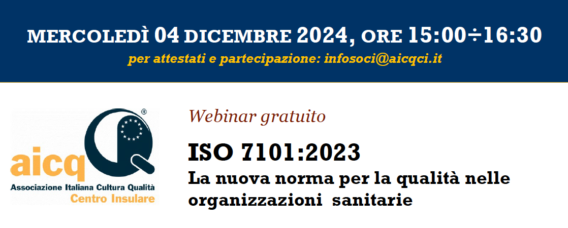 ISO 7101:2023 - La nuova Norma per la Qualità nelle Organizzazioni sanitarie