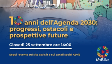 Il 25 settembre l’ASviS Live per i dieci anni dell’Agenda 2030