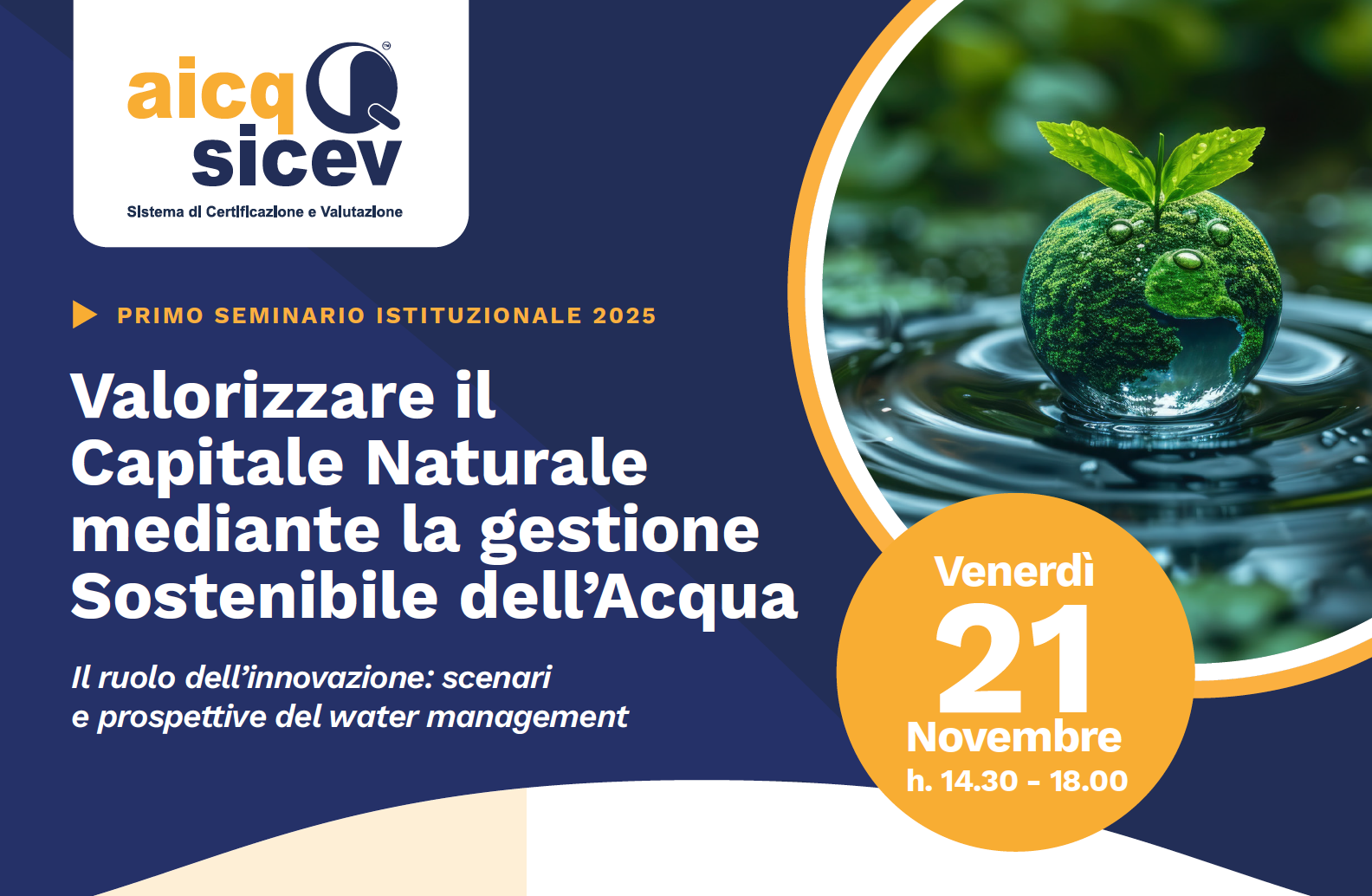 AICQ SICEV - Valorizzare il Capitale Naturale mediante la gestione Sostenibile dell’Acqua