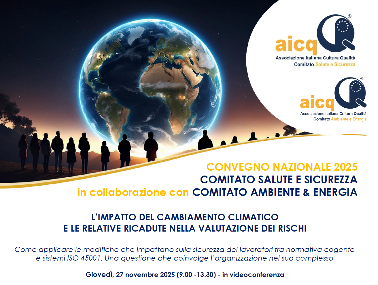 Programma e Apertura iscrizioni - L’impatto del cambiamento climatico e le relative ricadute nella valutazione dei rischi