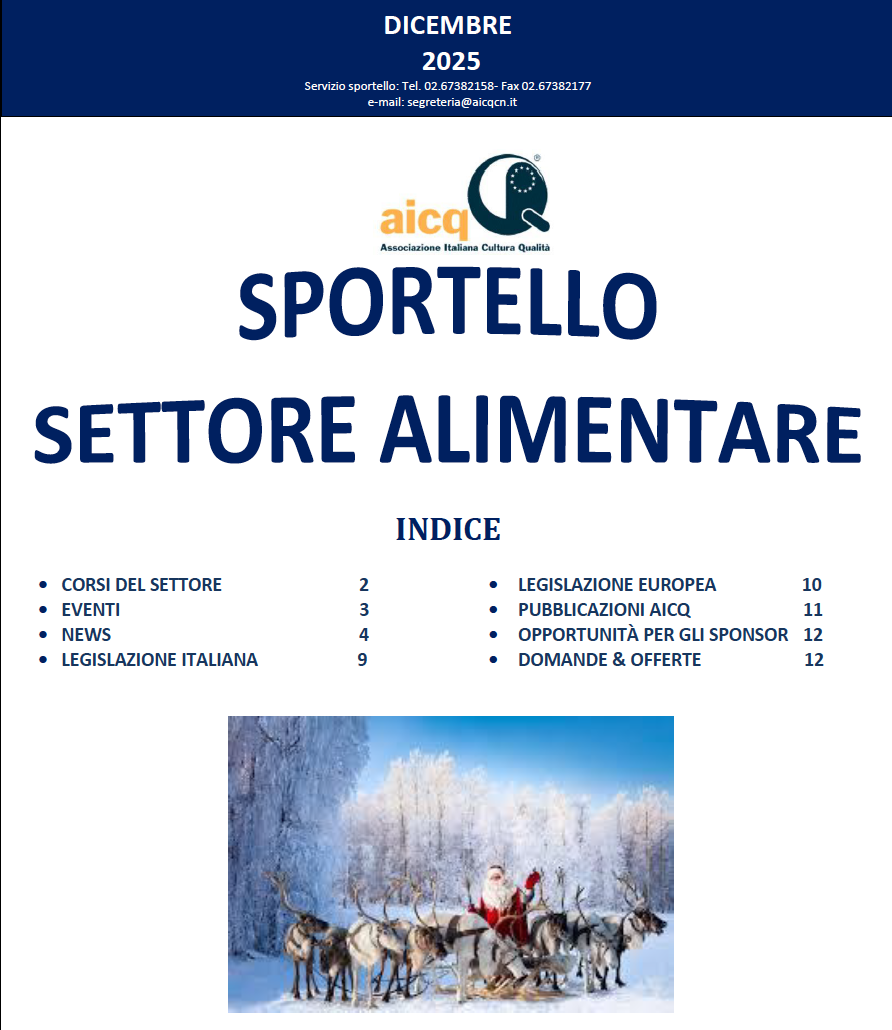 Lo Sportello del Settore Alimentare AICQ