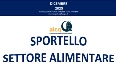 Lo Sportello del Settore Alimentare AICQ