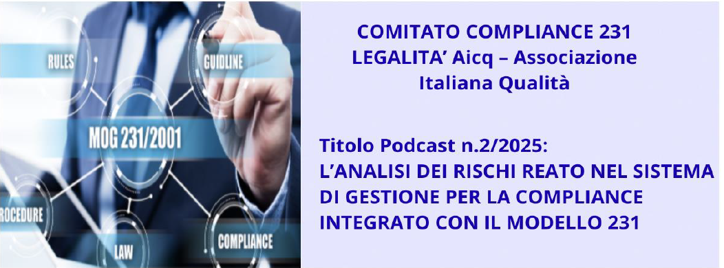 Podcast 2 2025 - L'analisi dei Rischi reato nel Sistema di Gestione per la Compliance integrato con il Modello 231