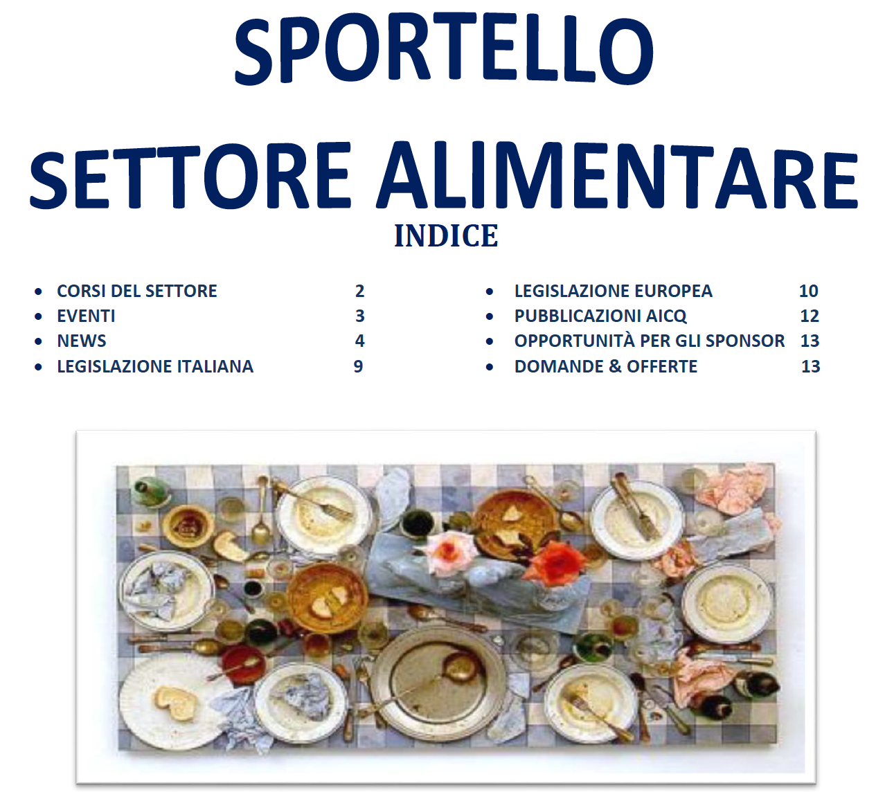 Lo “Sportello” di febbraio del Settore Alimentare