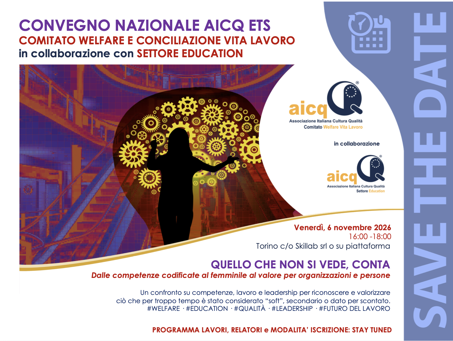 Save the Date - Dal Comitato Welfare e Conciliazione Vita Lavoro con il Settore Education
